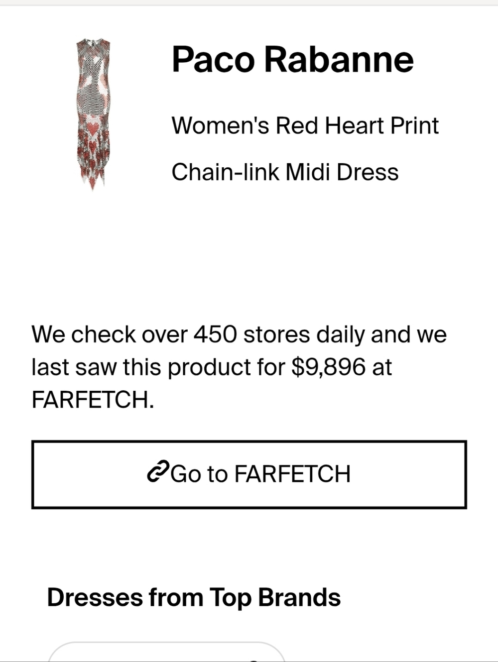 PACO RABANNE HEART Runway Sequin Midi Dress in Red and Silver - Picture 3 of 15